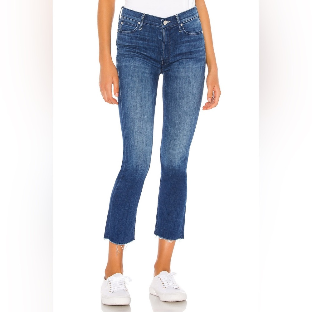 MOTHER The Mid Rise Dazzler Crop Fray